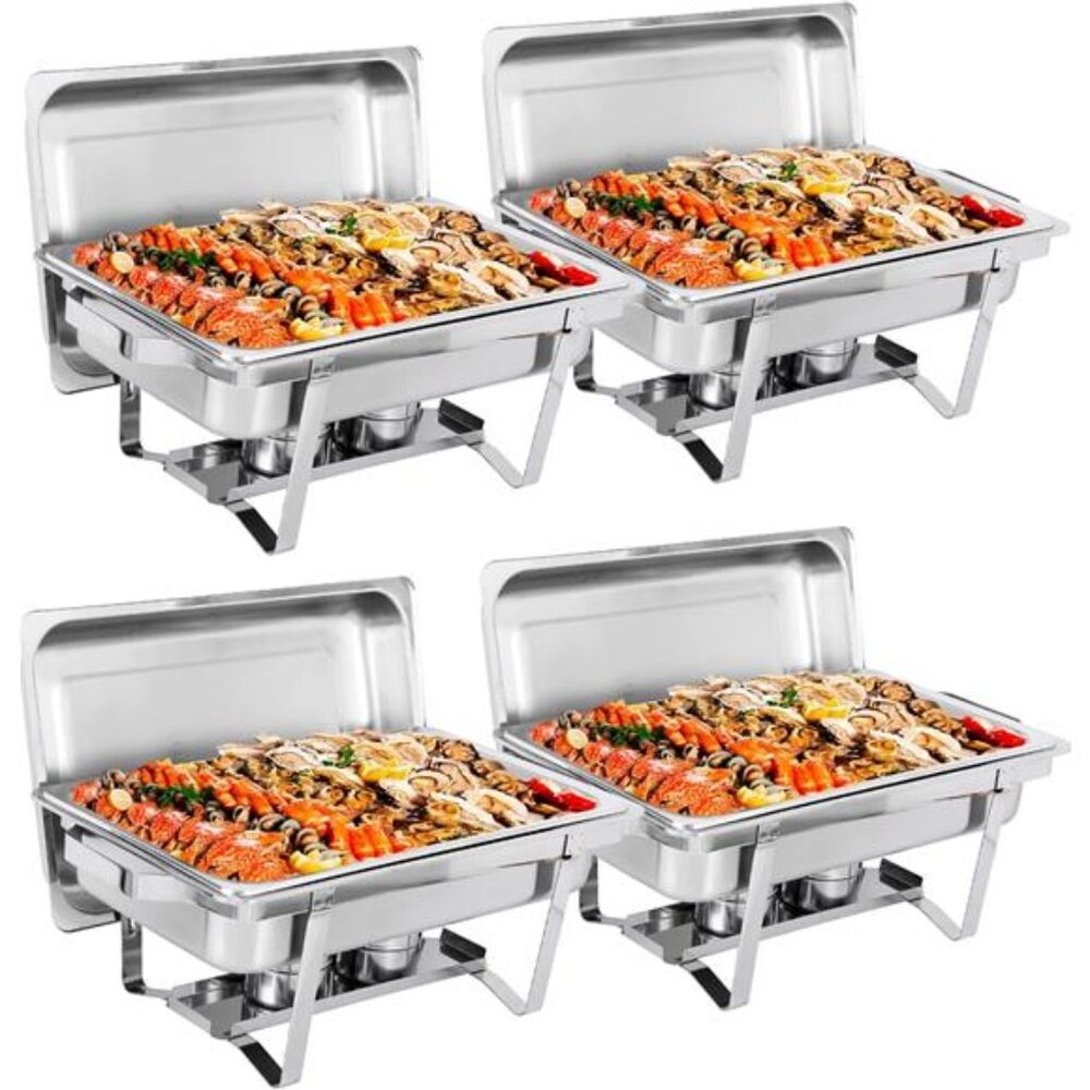🍽️ 8QT Stainless Steel Chafing Dish – Buffet Warmer for Catering & Events ✨